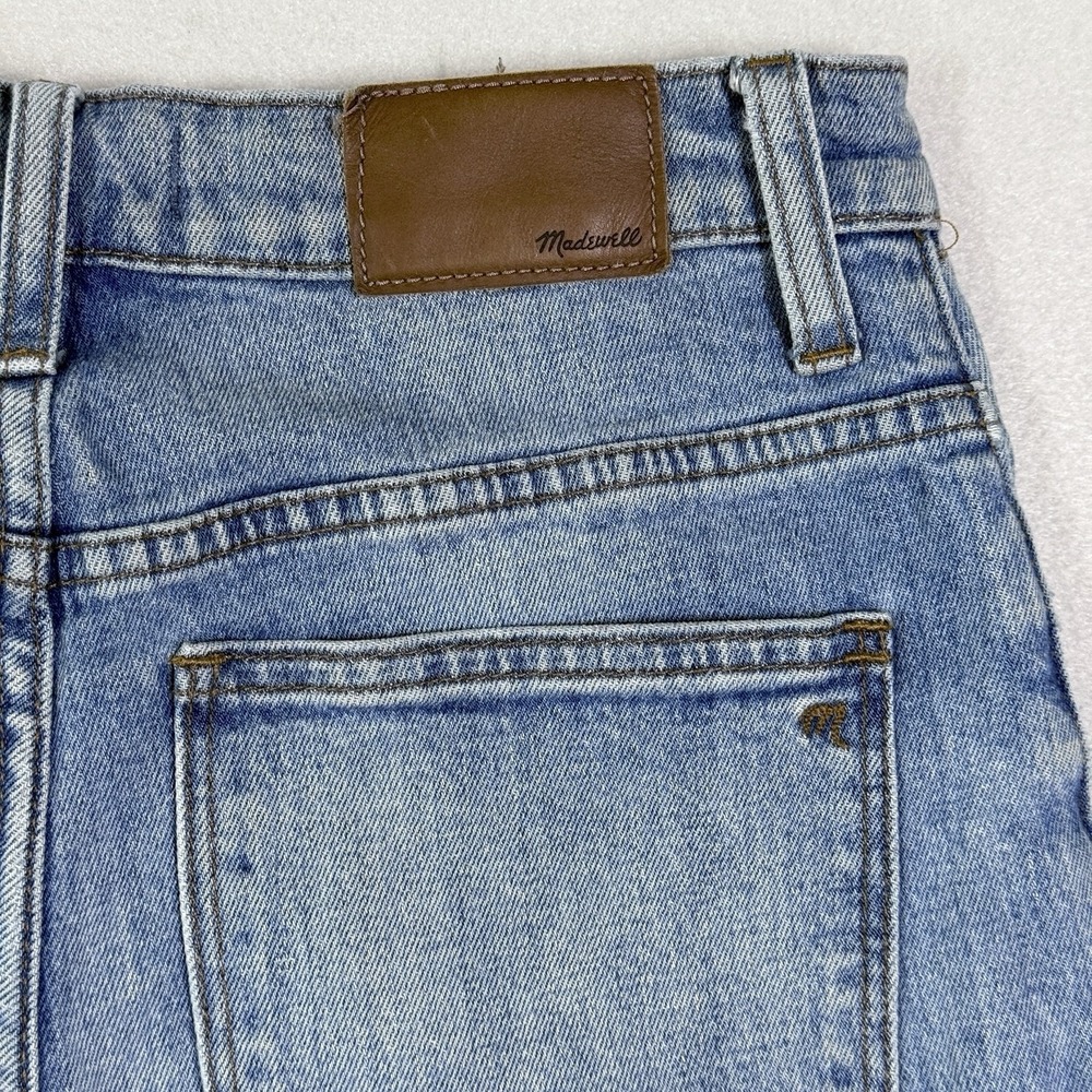 Madewell Jeans Womens 26 Wide Leg Crop Exposed Button Fly Raw Hem Stretch Denim - Picture 9 of 13